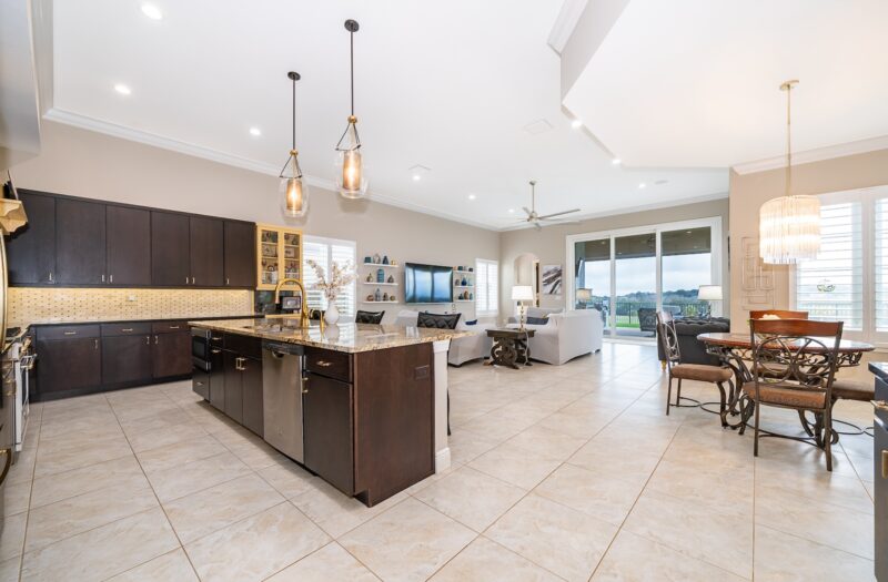 Kitchen Opens to Living Room