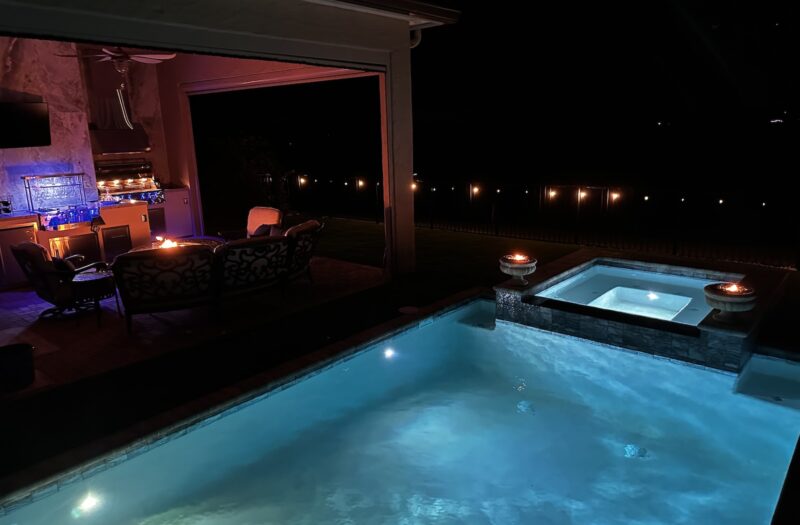 Heated Pool & Spa with LED Lighting